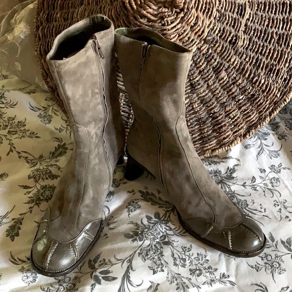 Goffredo Fantini Suede&Leather Heeled Boots